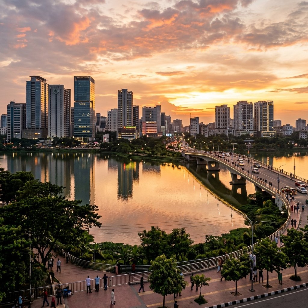Dhaka Icon City Skyline